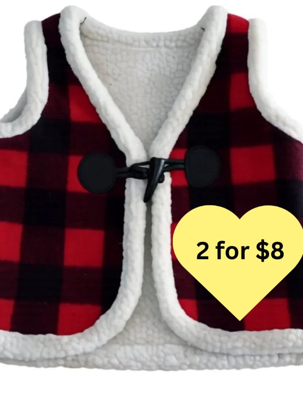 Toddler Sherpa Lined Vest 2T (Unisex)